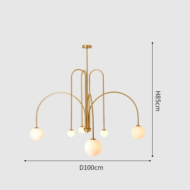 Comet LED Chandelier Nordic minimalist glass globe lamps living room creative personality study cafe art dining room lighting