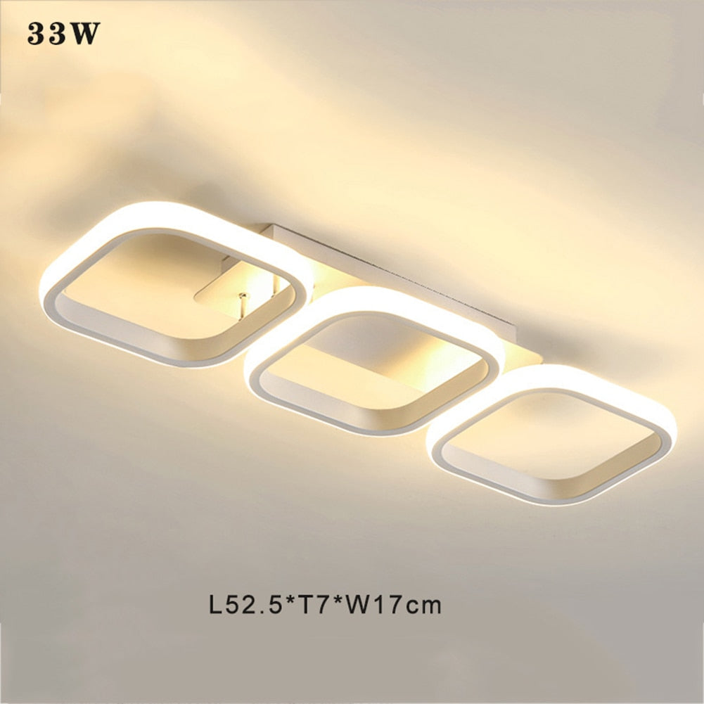 Small Modern LED Ceiling Light 2 Rings Creative Design Ceiling Lamp Indoor Lighting Fixtures Hallway Balcony Aisle Office Lustre