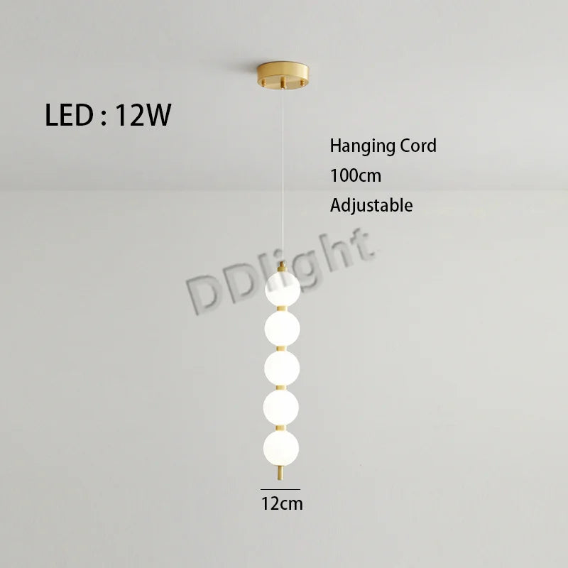 2025 Modern Magic Bean LED Ceiling Chandeliers All Copper White Ball Lustres Hanging Lights Home Decor Suspension Light Fixtures