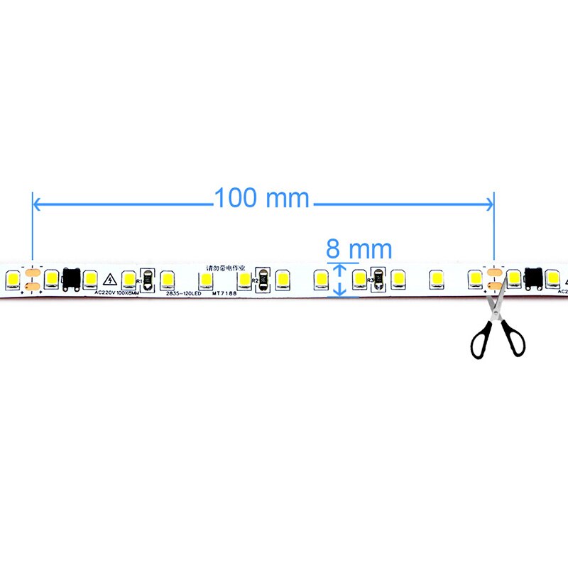 AC220V 230V 5M 600 LED Strip 2835 120LEDs/m Home Lamp Strip Red Ice Blue Green Yellow Pink Flexible And Cuttable Soft Lamp Bar