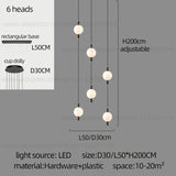 Globe Chandelier Designer Villa Living Room Dining Table Apartment Hanging Lamps Nordic Modern Attic Double Staircase Pendant