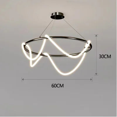 Modern Long Hose Led Art Ceiling Chandelier For Dining Room Kitchen Bar Pendant Lighting Suspension Design Lusters Luminaires