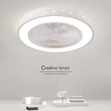 Modern ceiling fan lights for bedrooms, living rooms, dining rooms, invisible ceiling fans, Nordic minimalist and silent 110V 220V