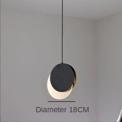 Modern LED Pendant Light Round Simple Restaurant Bar Moon Creative Hanging Fixture Bedroom Bedside Nordic Decor Art Small Lamp