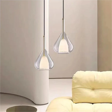 Nordic Glass Bedroom Pendant Light Postmodern Creative Designer Restaurant Bar High-End Room Decors Bedside Minimalist Hang lamps