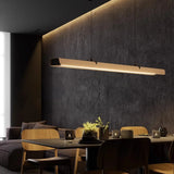 Modern Minimalist Dining Room Chandelier LED Pendant Lamp for Dining Table Restaurant Cafe Bar Office Hanging Lights Long Strip