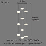 Modern Led staircase chandelier living room hanging light designer Villa duplex building  oval string attic pendant lighting