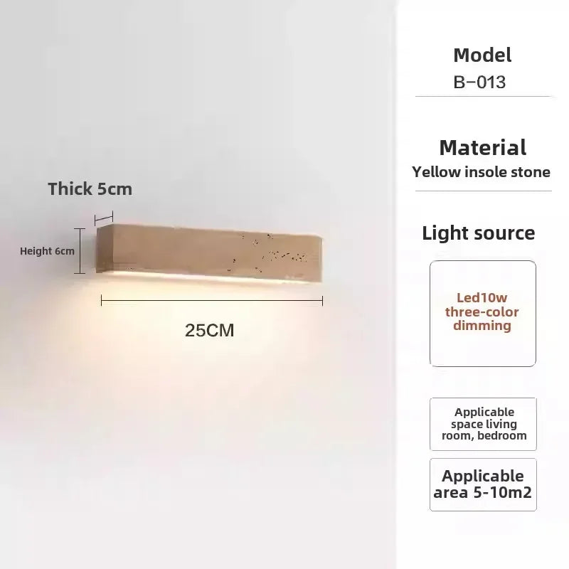 outdoor wall lamp Wabi Sabi Style Decorative Wall Sconce Lamp Apartment Bedroom Living Room Background Natural Stone Wall Lights