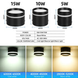 Surface Mounted Ceiling Downlight Lamp Spotlight 5/10/15w Cob Led Spot Lights Ceiling Fixtures Lighting For Bedroom Kitchen Home