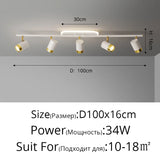 Corridor Led Chandelier With Spotlights Nordic Strip Ceiling Lamp For Living Room Bedroom Balcony Home Decors Lighting Fixtures