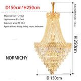 Nordic Modern Crystal Chandelier Wedding Hall Villa Hotel Hall Living Room Home Decoration Ceiling Light Luxurious Pendent Lamp