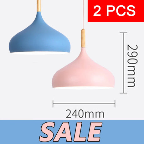 Multi Color Luster Pendant Lights Dia 16/17/24cm Restaurant Wood Hanging lighting Light Fixtures Modern E27 LED Loft Hang lamp