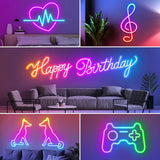 5V USB RGBIC Neon LED Light Strip - 1m-10m Flexible Waterproof Smart Dreamcolor Ribbon