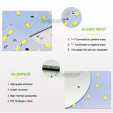5/10Pcs LED PCB 6W 12W 18W LED Downlight Aluminum Plate Lighting Heatsink SMD5730 110lm/W Square Light Source For Panel Lamps