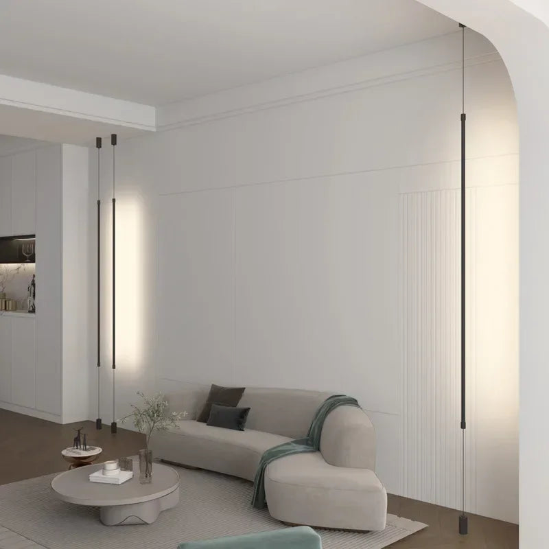 Suspension Slim Line LED Floor Light Hanging Pendant Lamp Living Room Bedroom Modern Minimalist Home Lighting Fixture
