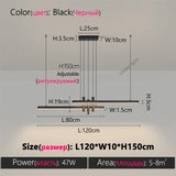 Modern LED Strip Pendant Light - Designer Hanging Lamp with Memory Function