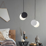 Modern LED Pendant Light Round Simple Restaurant Bar Moon Creative Hanging Fixture Bedroom Bedside Nordic Decor Art Small Lamp