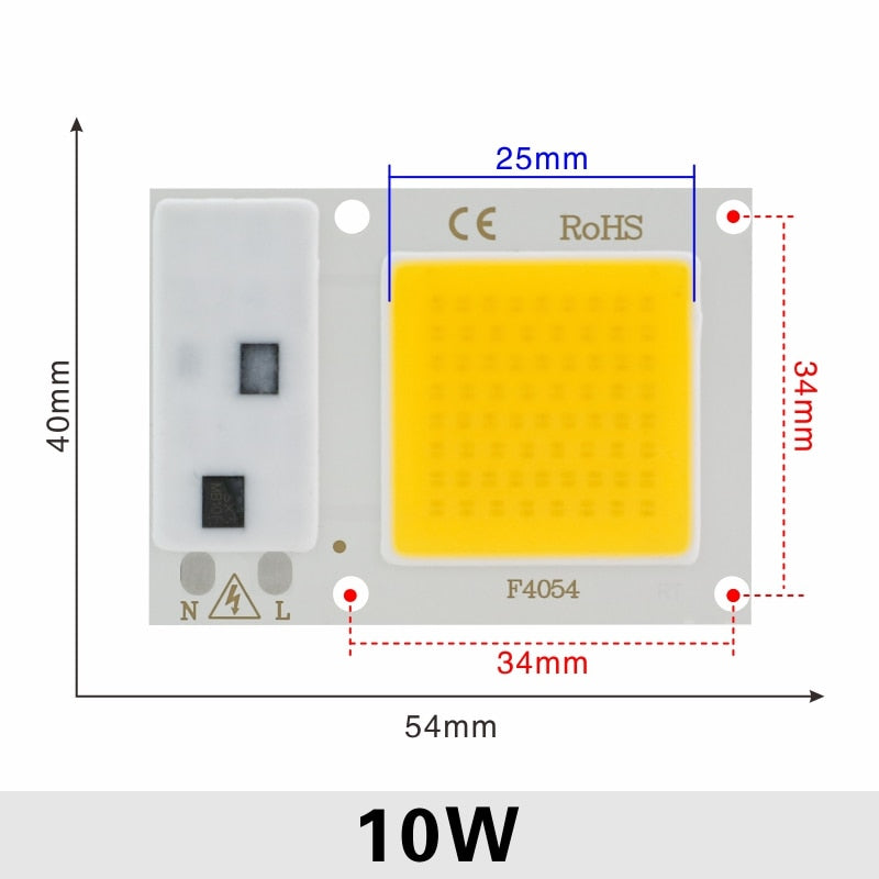110V 220V LED Chip 10W 20W 30W 50W COB Chip No Need Driver LED Lamp Beads for Flood Light Spotlight Lampada DIY Lighting