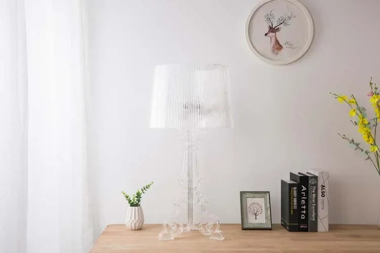 Transparent White Baroque Ghost Table Lamp Bedroom Bedside Simple Modern Creative Personality Indoor decorative desk lamp