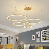 Modern living room LED circular ceiling pendant light indoor lighting study bedroom light circular hanging light home decoration