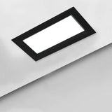 12W LED Indoor Panel Light Hotel Aisle Aluminum Recessed Lighting Grille Ceiling Lamp Fixture Living Room Black/White Finish