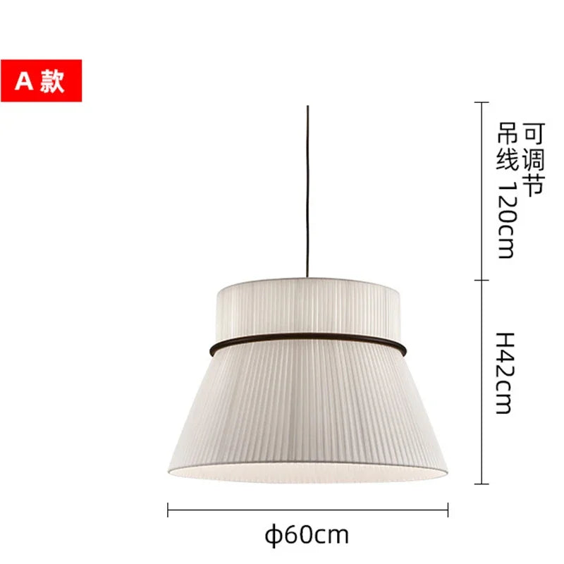 Wabi-sabi Style Pendant Lights Modern Fabric Pendant lamp for Restaurant Cafe Dining Room Minimalism Cloth Art Chandelier