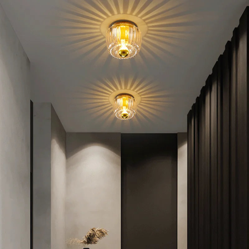 Indoor Glass Wall Decors Sconce Restaurant Bar Decoration Lights Ceiling Lamp For Living Room Corridor Aisle LED Chandelier