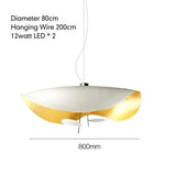 Nordic Modern Metal Gold White Black LED Lotus Leaf Pendant Light Bedroom Living Room Dining Room Interior Decoration Fixtures