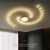 Modern Firework Led Chandeliers Lighting Lamp Home Decor Living Room Ceiling Lights Luminaria Bedroom Black Gold Spiral Lamparas