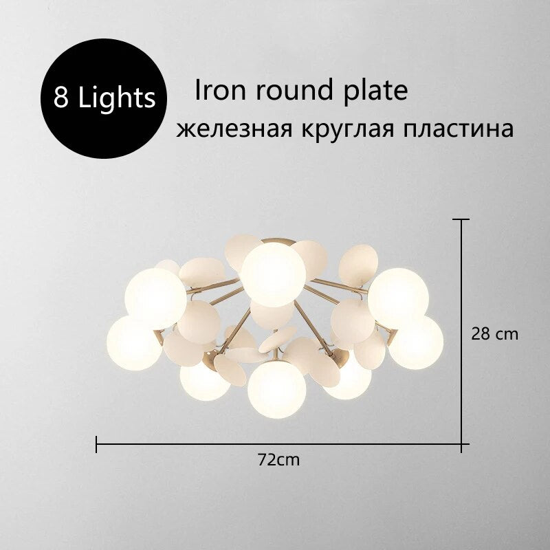 Nordic Kids Bedroom LED Chandelier Light Living Room Hanging Lamp Ceiling Mounted Light For Study Room Bar Aisle Home Decoration