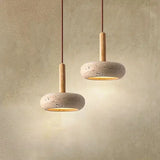 2026 New Hot Selling Pendant Lamps Wabi Sabi Circular Yellow Stone Commercial Home Decoration Restaurant Room LED Droplight
