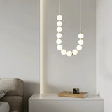 Magic Bean Pearl Necklace Pendant Lamp Nordic Modern Living Room Restaurant Duplex Staircase Apartment Acrylic LED Chandelier