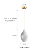 Nordic Modern Ceramic Lantern Energy-Saving LED Pendant Light - Creative Art Ceiling Chandelier Lamp Fixture for Restaurant, Dining Room & Home Decor