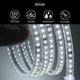 LED Strip Waterproof 12V 24V DC IP67 Natural White 4000K /Warm White 120LEDs/m 2835  Flexible Tape LED Light Lamp