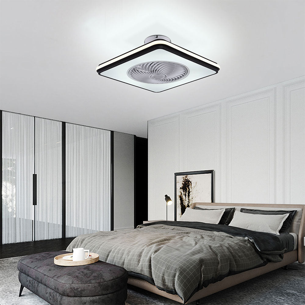 Ceiling Fan with Lights 22inch Modern Semi-Flush Mount Ceiling Fan with Remote Dimmable 3 Color 3 Speed Fan Lighting