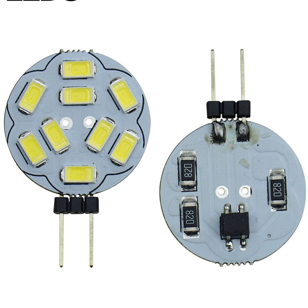10pcs / lots G4 LED Light Bulbs 9 SMD 5730 AC/DC 12V G4 Bi-Pin Base LED Light Bulb Replacement Halogen Bulb 20W,Cool White 6000K