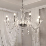 French Luxury Candle E14 Chandelier Decor Living Room Creamy Style Pendant Light Romantic Bedroom Hanging Lamp Led Luminarias