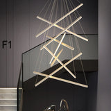 Modern Led Chandeliers Living Dining Room Kitchen Lighting Decor Lustre Pendant Lamp Indoor Duplex Hall Hanging Lights Fixture