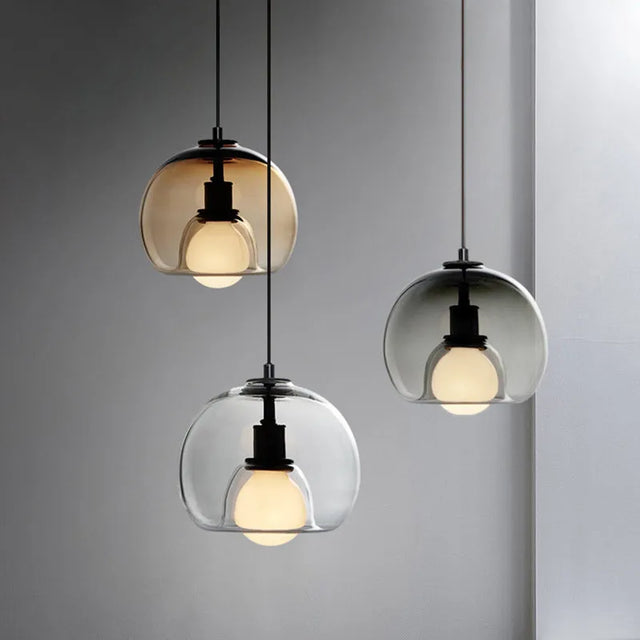 Modern Nordic Led Pendant lamp 3 Heads Iron Glass Indoor Home Decors Chandeliers Dining Room Bar Salon Hanging Lamp Fixtures