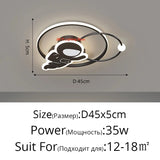 New Designer Home Warm Children's Room Ceiling Light Creative Simple Modern Personality Astronaut Boys Girls Bedroom Lighting
