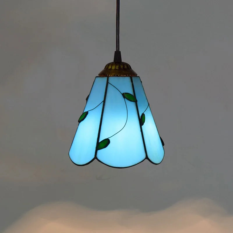 Colorful Mediterranean Style Bohemia Lamp Stained Glass Shade Mosaic Pendant Light for dining room bar lighting