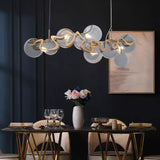 Light Luxury Modern Creative Cloud Glass Pendant Light Simple All Copper Lighting Room Decor for Living Rooms Villa Restaurant
