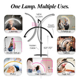 2027 New Free Logo L80 LED Lash Light Half-Moon Beauty Floor Lamp for Eyelash Extensions Hidden Cable Touch Salon Nail Tattoo