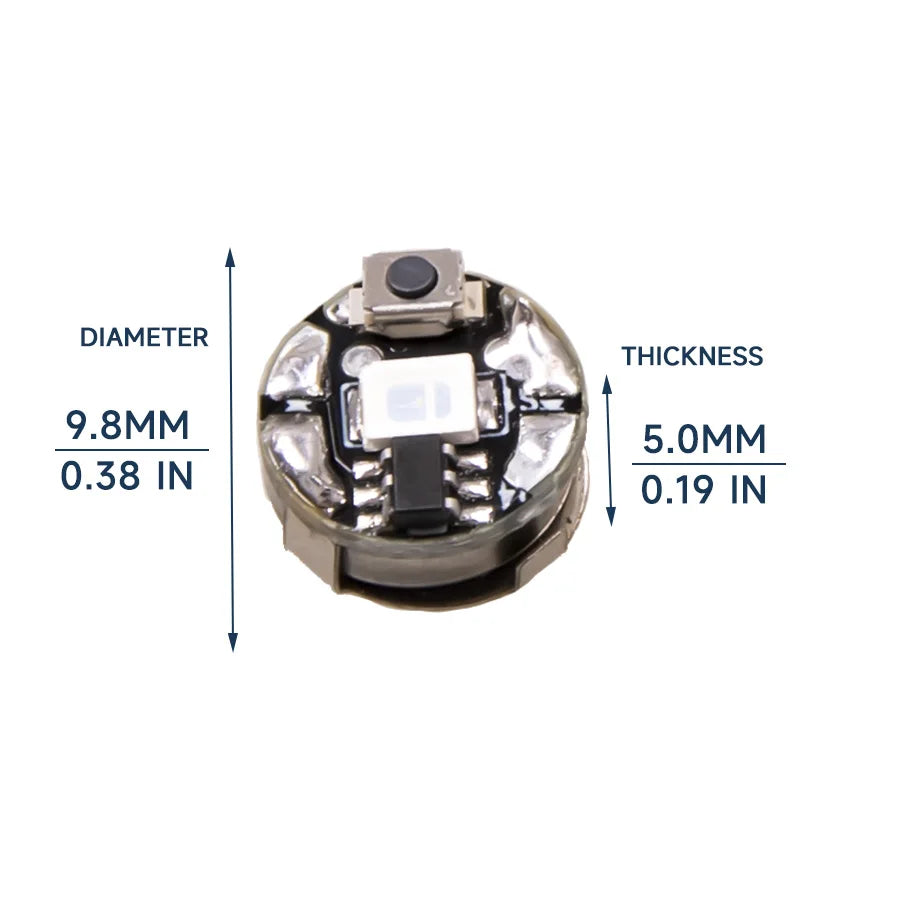 2PCS Miniature Wireless LED Light Modules - Super-Bright Push-Button Single Lamp for DIY Models