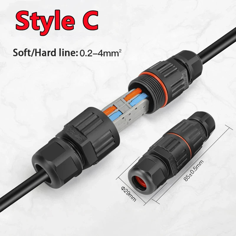 New 2/1PC IP68 Waterproof Joint Wire Quick Connection Connector 2/3 Pin Solder Less LED Lamp Wiring Outdoor Rainproof Terminal