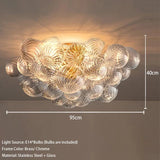 Minimalist Glass Pendant Light Modern Ball Chandelier for Living Dining Room Restaurant Home Decor Indoor Lighting Hanging Lamp
