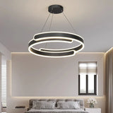 Simple Modern Living Room Pendant Light Creamy Style High-end Atmospheric Bedroom Light LED Nordic Study Circular Ring Lamp