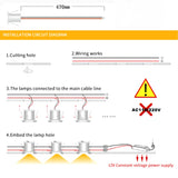 Mini Downlight LED 12V 15mm Recessed Small Spot Light Ceiling Kitchen Stair Outdoor IP65 1W Spotlight with Transformer 110-220V