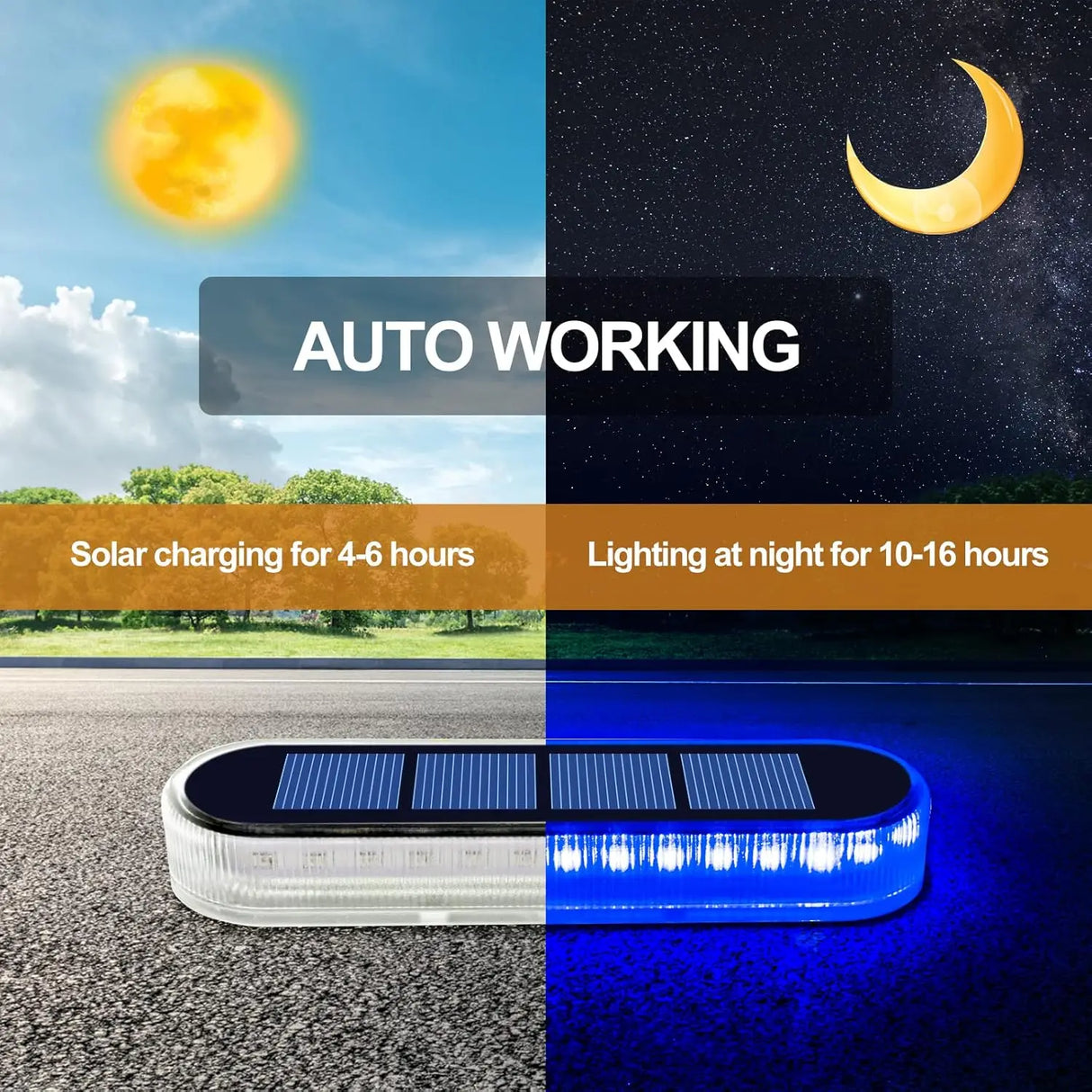 Solar Deck Lights IP68 Waterproof Outdoor LED - Wireless Stick-On Step & Dock Light