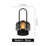 Modern Retro Nordic Desk Lamp Rechargeable Indoor Table Lamp Camping Lamp Night Light for Bedroom Campe Reading Home Decoration